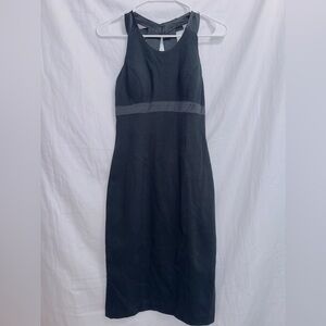 Cache Y2K Black Sleeveless A-line Midi Dress size 4